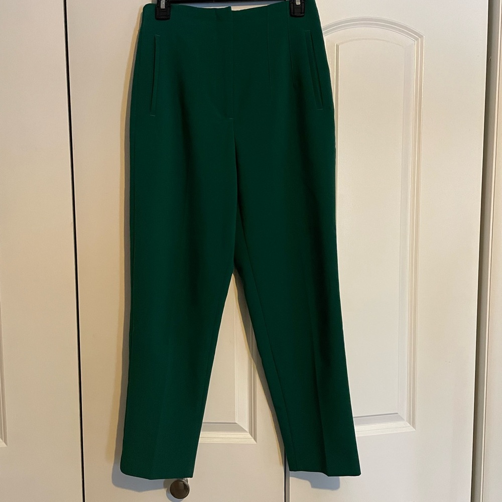 Green Pants with a High Waist